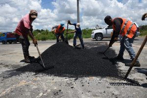 CAASD reporta 5,000 metros cuadrados de asfalto en los primeros dos meses del año