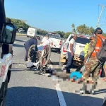 Dos personas mueren en accidente entre motocicleta y camioneta en la autovía del Este