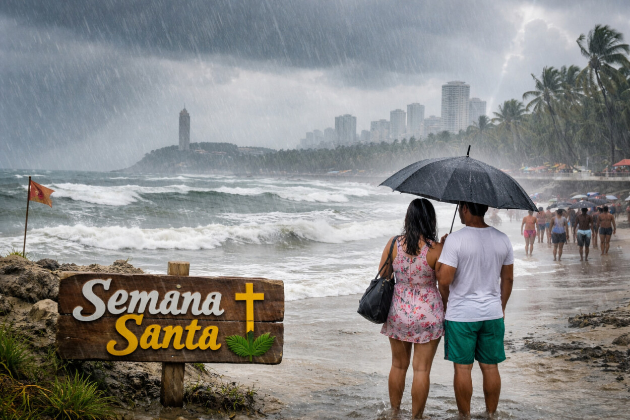 Semana Santa con pronóstico de lluvia; frente frío traerá aguaceros en varias provincias