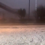 Tormenta histórica cubre de granizo las calles de Guiyang, China