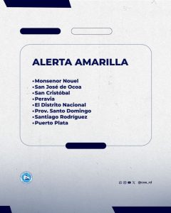 coe-eleva-a-ocho-las-provincias-en-alerta-amarilla-por-vaguada 