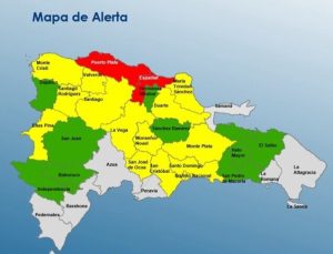 COE coloca 2 provincias en alerta roja, 14 en amarilla y 9 en verde por lluvias: ¿Cuáles son?