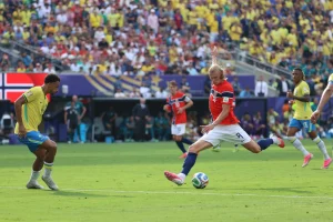 Haaland tumba a Brasil y lleva a Noruega a cuartos por primera vez