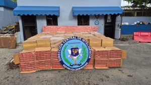 Policía incauta más de 1.5 millones de cigarrillos de contrabando ocultos entre hojas de batata en Baní