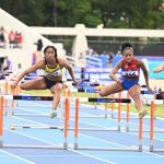 María Murillo, de Colombia se lleva el oro de los 100 metros con vallas .