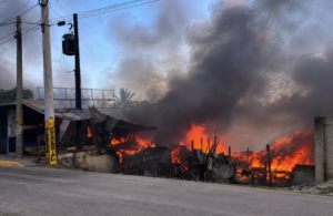 Incendio afecta Plaza Oasis en Villa Mella