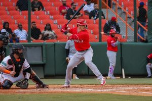 Leones hilvanan tercera victoria en fiesta de palos en el Micheli