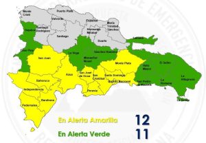 COE amplía alerta a 23 demarcaciones por vaguada; lluvias podrían continuar hasta el viernes